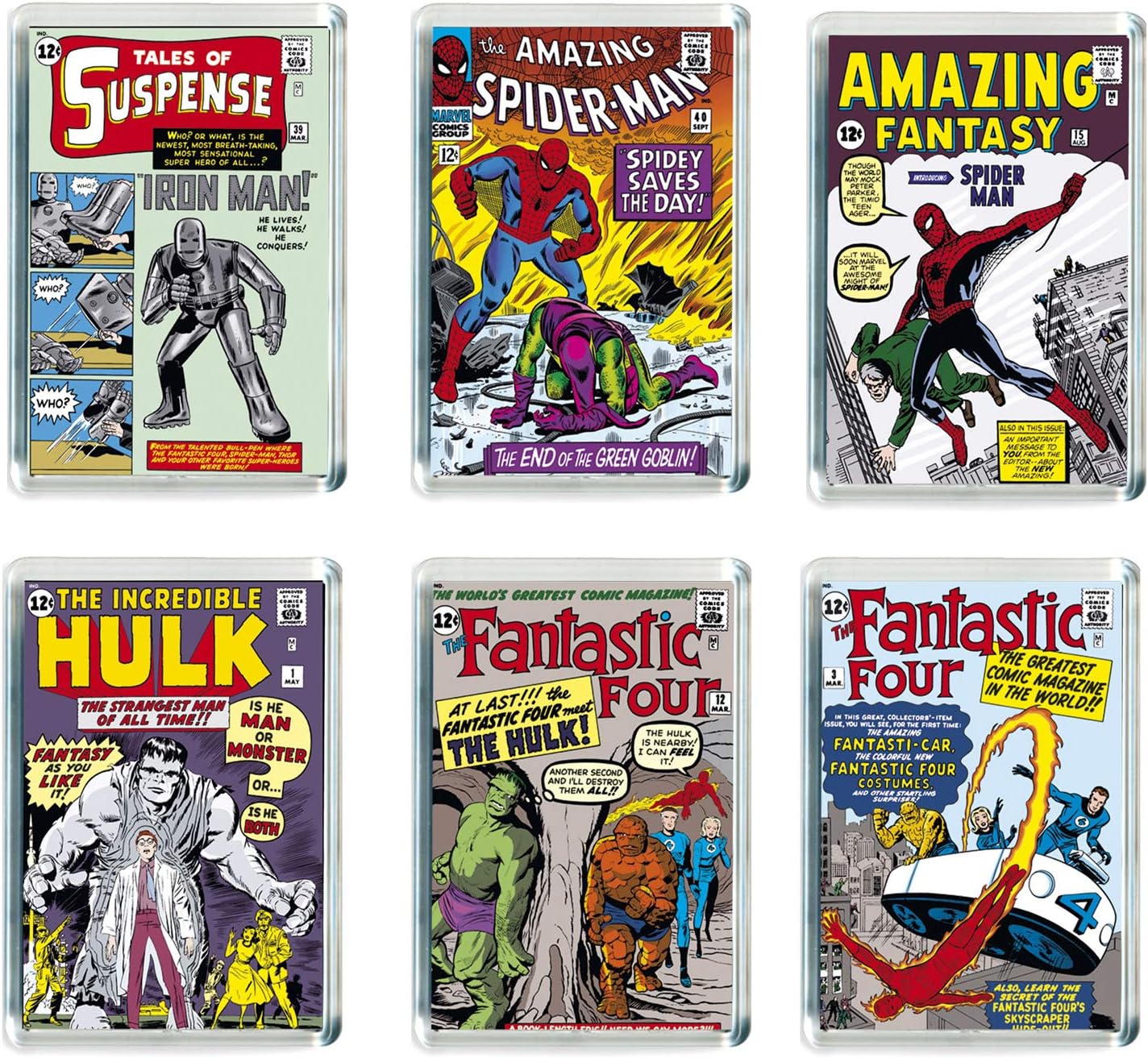 SET OF 6 MARVEL SUPER HEROES REFRIGERATOR FRIDGE 002