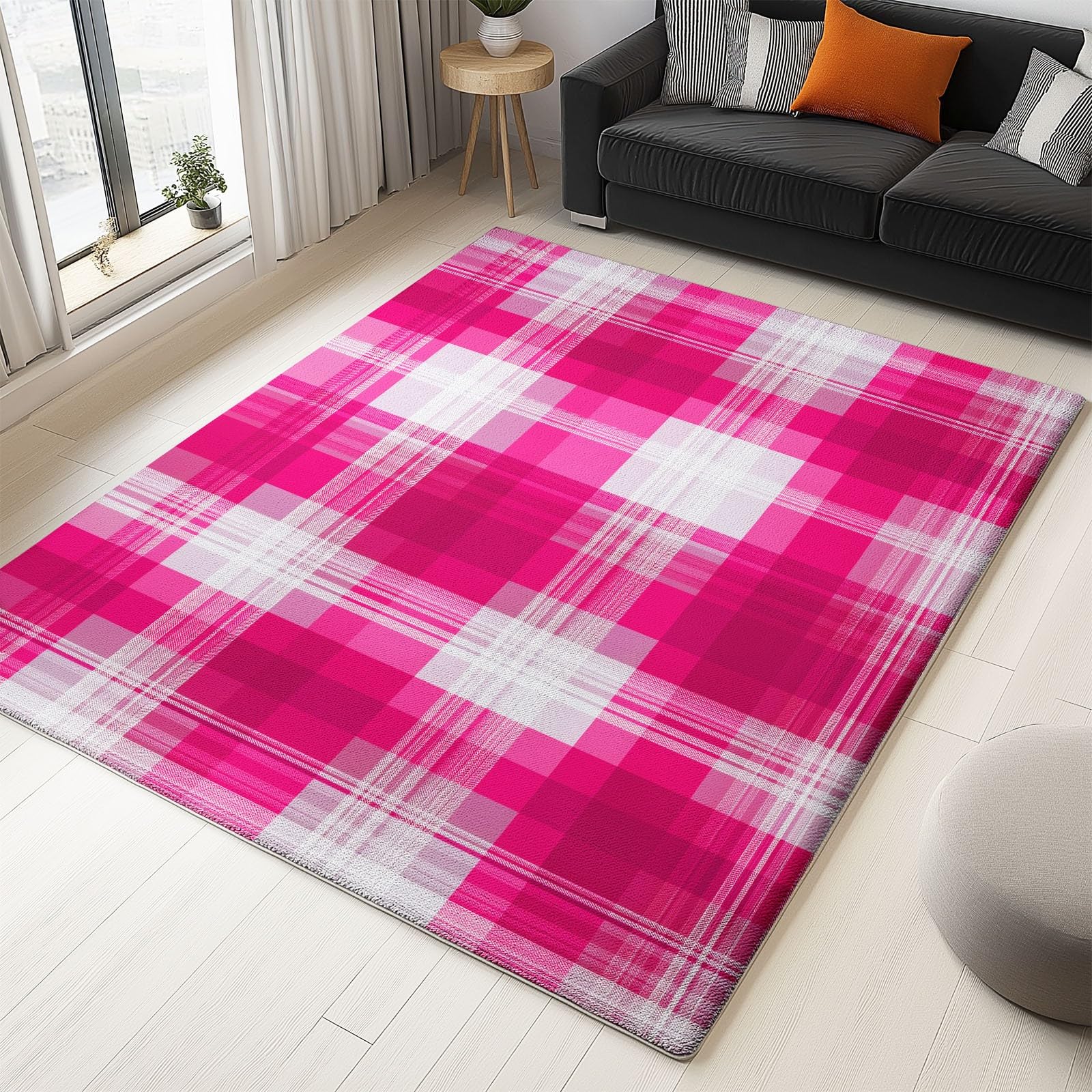 Dywaniki do salonu, 140 x 200 cm, nowoczesne, geometryczne linie, można prać w pralce, antypoślizgowy, trwały, ze sztucznej wełny do sypialni, kuchni, biura, jadalni, wewnątrz, niskie runo