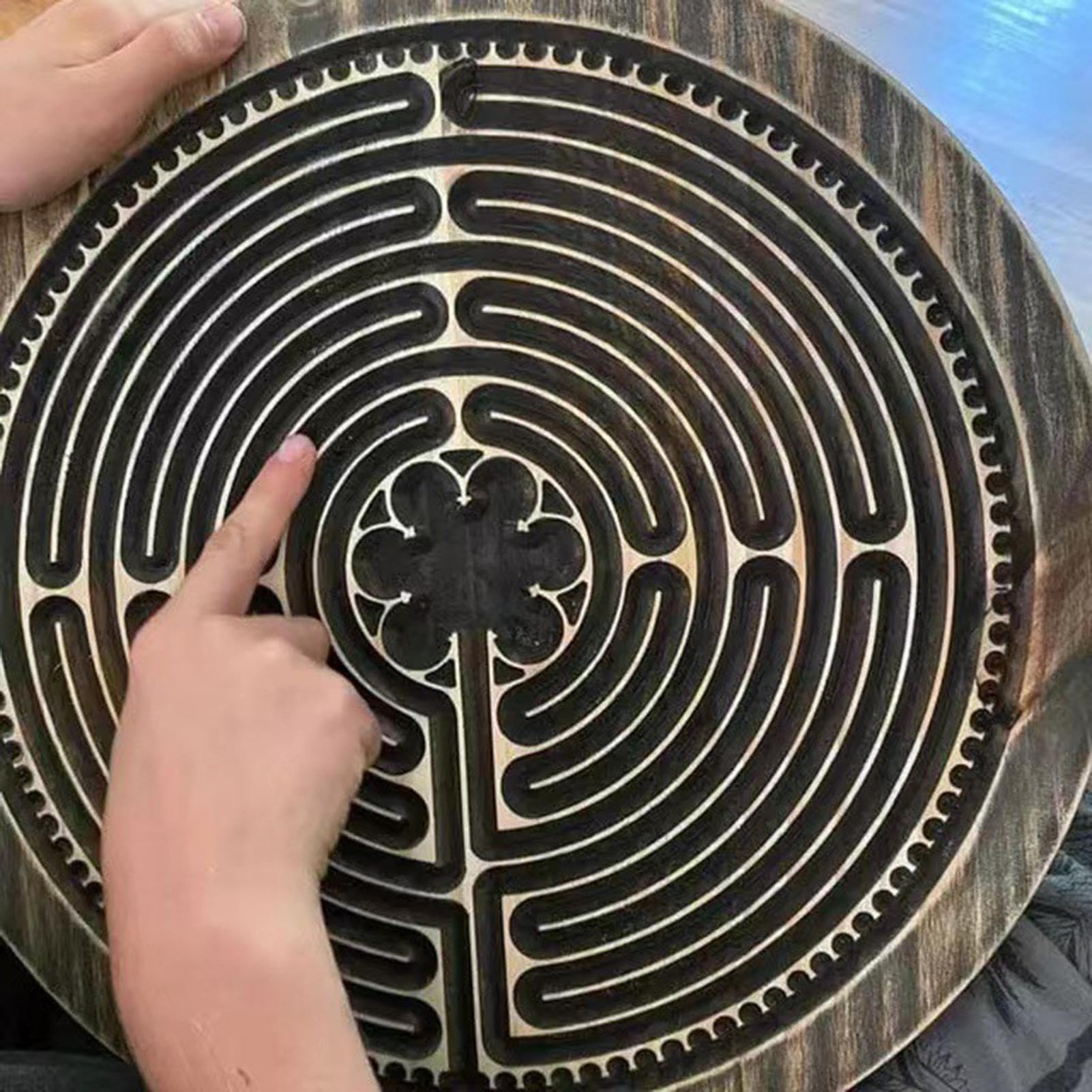 Tavola di labirinto in legno – Set di labirinto in legno multifunzionale, giocattolo labirinto per le dita portatile | Tabellone di attività educative per
