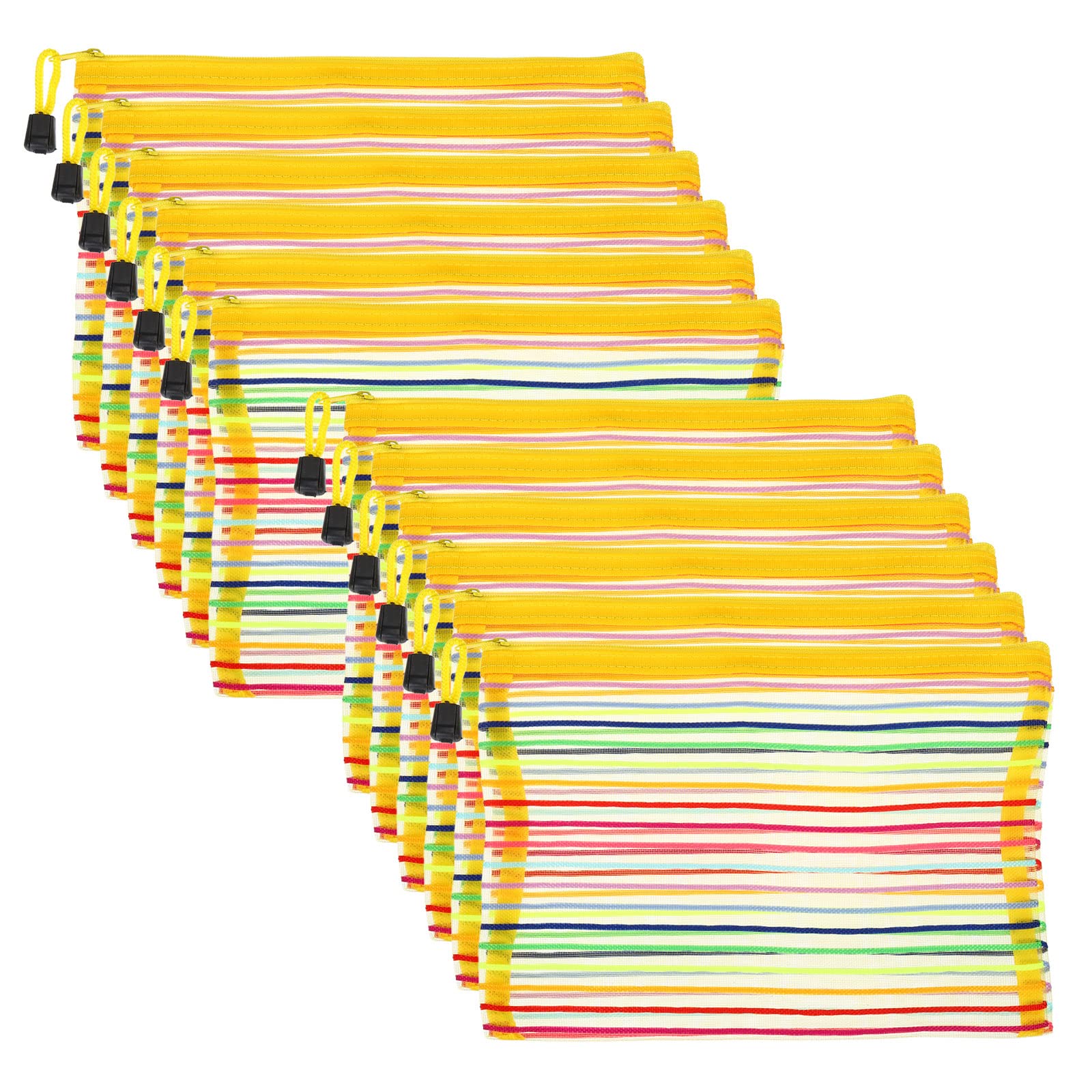 PATIKIL Mesh Zipper Pouch