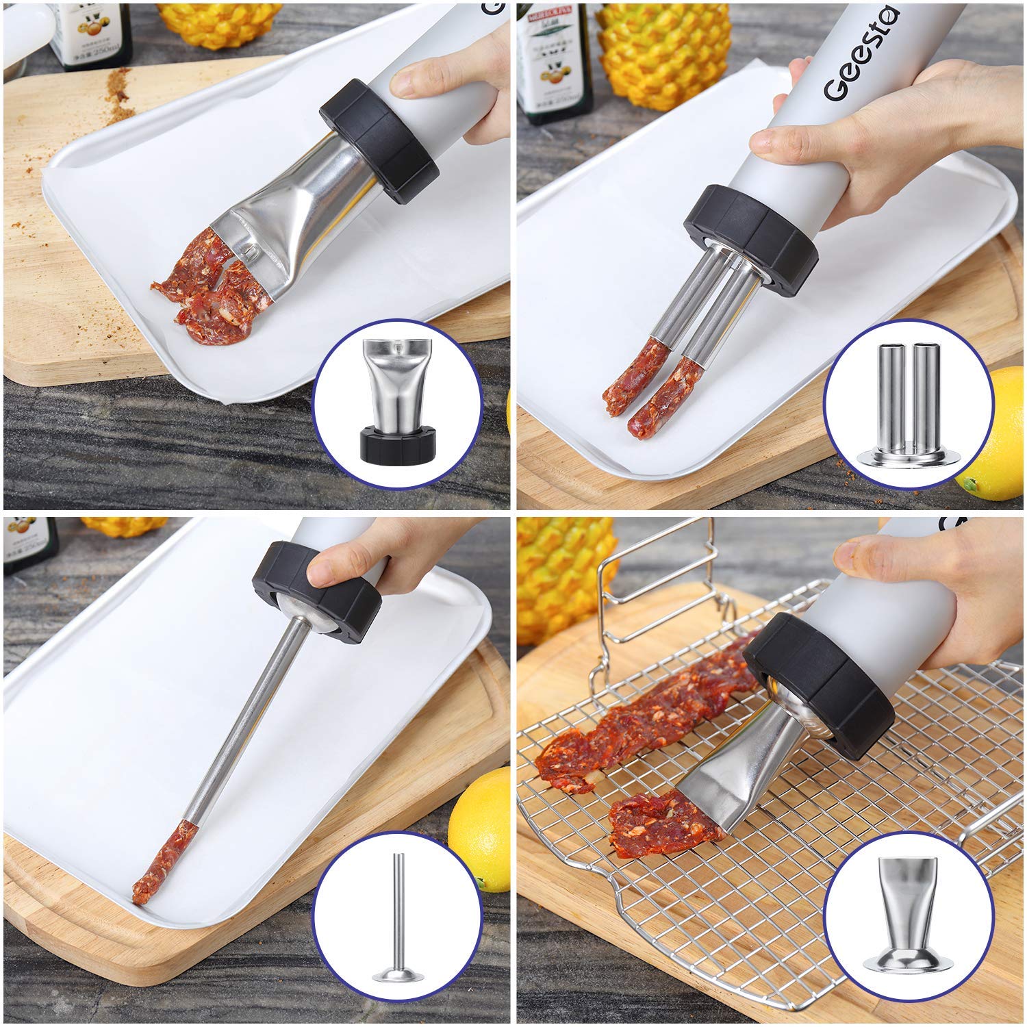 Geesta Classic Jerky Gun, EasyClean Jerky Maker, Aluminum Barrel with