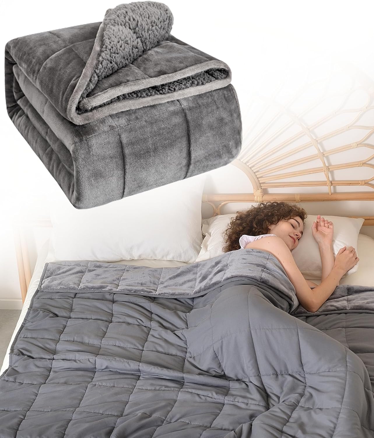 Uttermara Weighted Blanket Queen Size 15lbs 60x80 inches