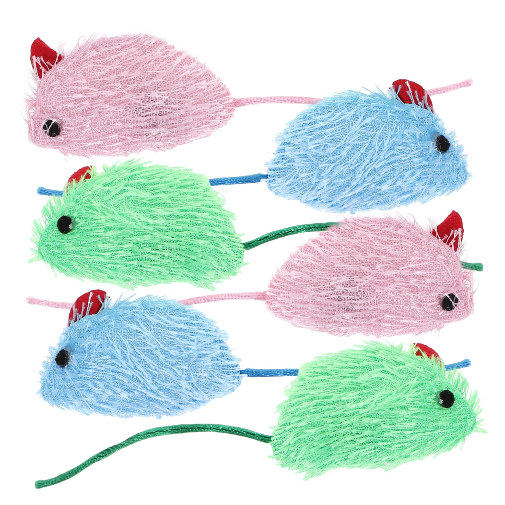 GALPADA 6 Pack Cat Toys Interactive Plush Mouse Toys for Cats Pet Ball Indoor Mice Teasing for