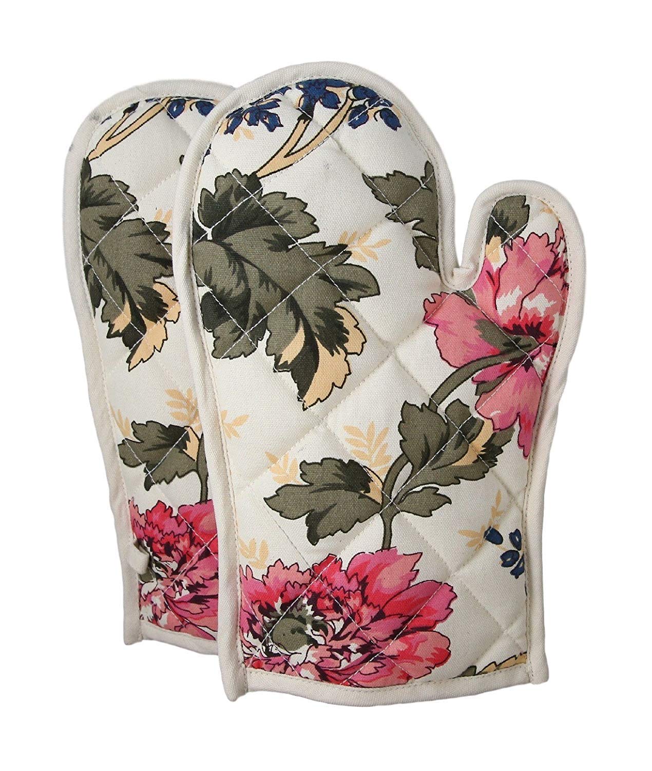 Buy Qualytics 100 Cotton Padded Oven Gloves Heat Proof Microwave