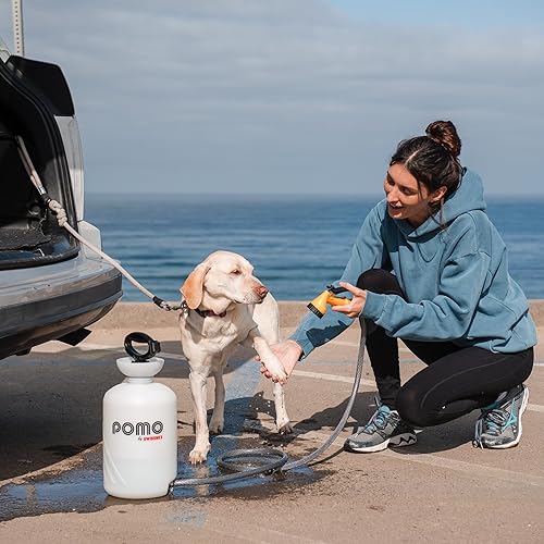 Miniatura 9 de Pomo Ducha portátil de alta presión de 5 L, ducha al aire libre, ducha de campamento, kit de enjuague de surf, ducha de playa, lavado de perros,