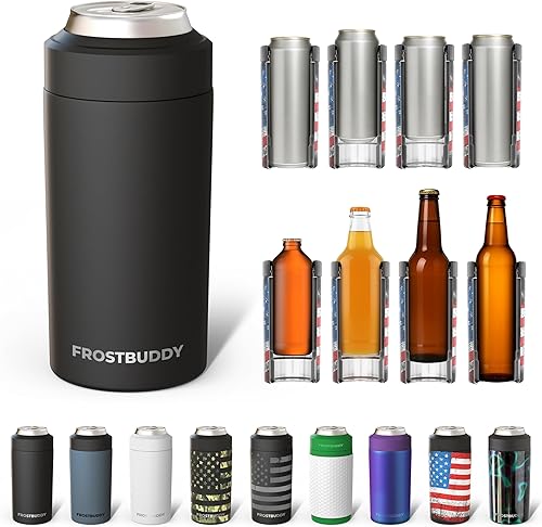 Miniatura 50 de Frost Buddy - Enfriador de latas universal Buddy, se adapta a todos, para botellas regulares de 12 y 16 onzas o de tamaño delgado, acero inoxidable