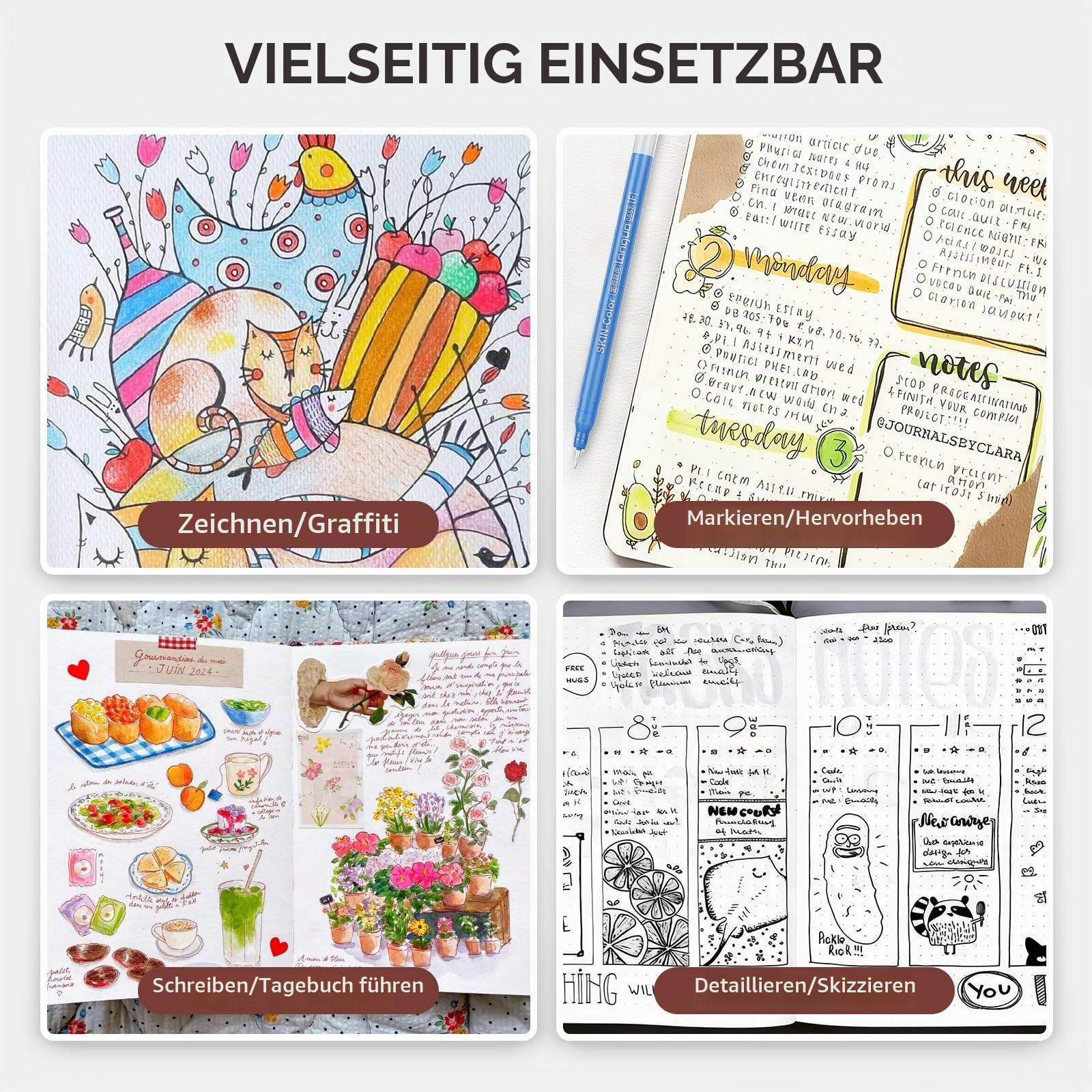 TrendGate 168 Acrylstifte Gelstifte Set, 0,5mm Feine Spitze Gelschreiber | 162 Farben (159 Farben + 3 Weiß/3 Silber/3 Gold), Gel Pen, Malen, Schreiben, Journaling, Wasserfest, Vielzahl von Oberflächen