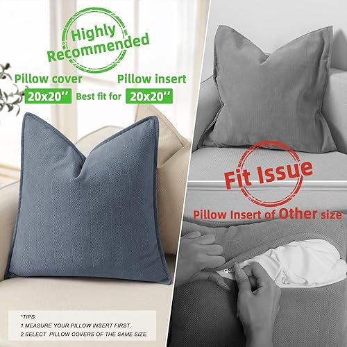 Miniatura 4 de ZWJD Juego de 2 fundas de almohada de felpilla de 20 x 20 pulgadas con diseño elegante, suaves y lujosas, decorativas, para sofá, cama y decoración