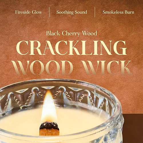 Miniatura 3 de M&SENSE Vela perfumada de pera y fresia  16.6 onzas, 100 horas de combustión  Cera de soja natural no tóxica  Larga duración para curación del