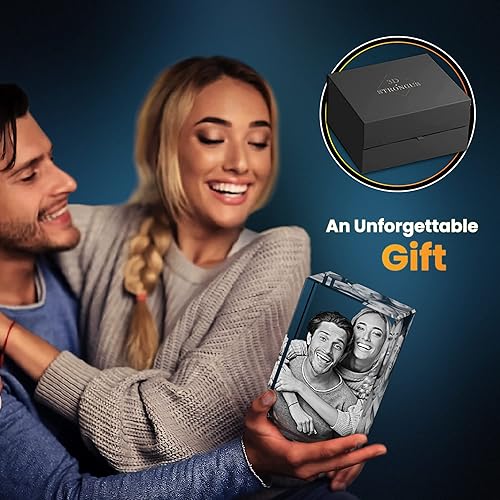Miniatura 6 de STRONGUS Regalos de fotos de cristal 3D para mujeres, mamá, novia, él, ella, novio, papá, cumpleaños, aniversario, regalos personalizados en 3D para