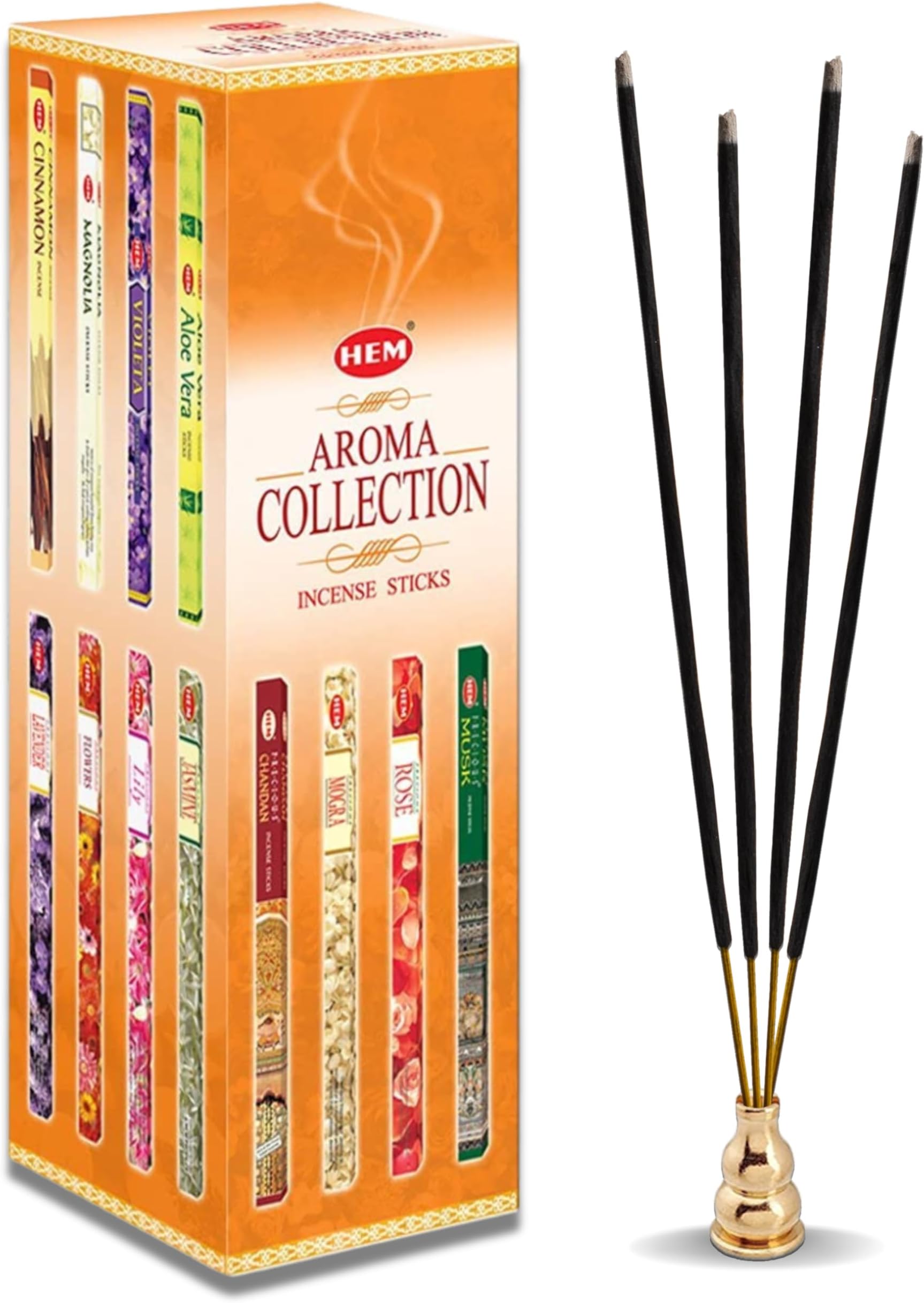 HEM Egyptian Jasmine Incense Sticks – 6 Boxes, 120 Sticks Total, Hand-Rolled In India - View #12