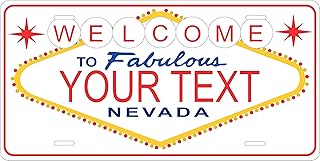 PhotoZoneGa Las Vegas Nevada Personalized Custom Novelty Tag Vehicle Car Auto Motorcycle Moped Bike Bicycle License Plate