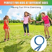 Vista 6 de Paquete de 24 cuerdas de saltar coloridas, cuerda de saltar de 7.3 pies para niños, cuerdas de saltar ajustables para exteriores, cuerdas de salto