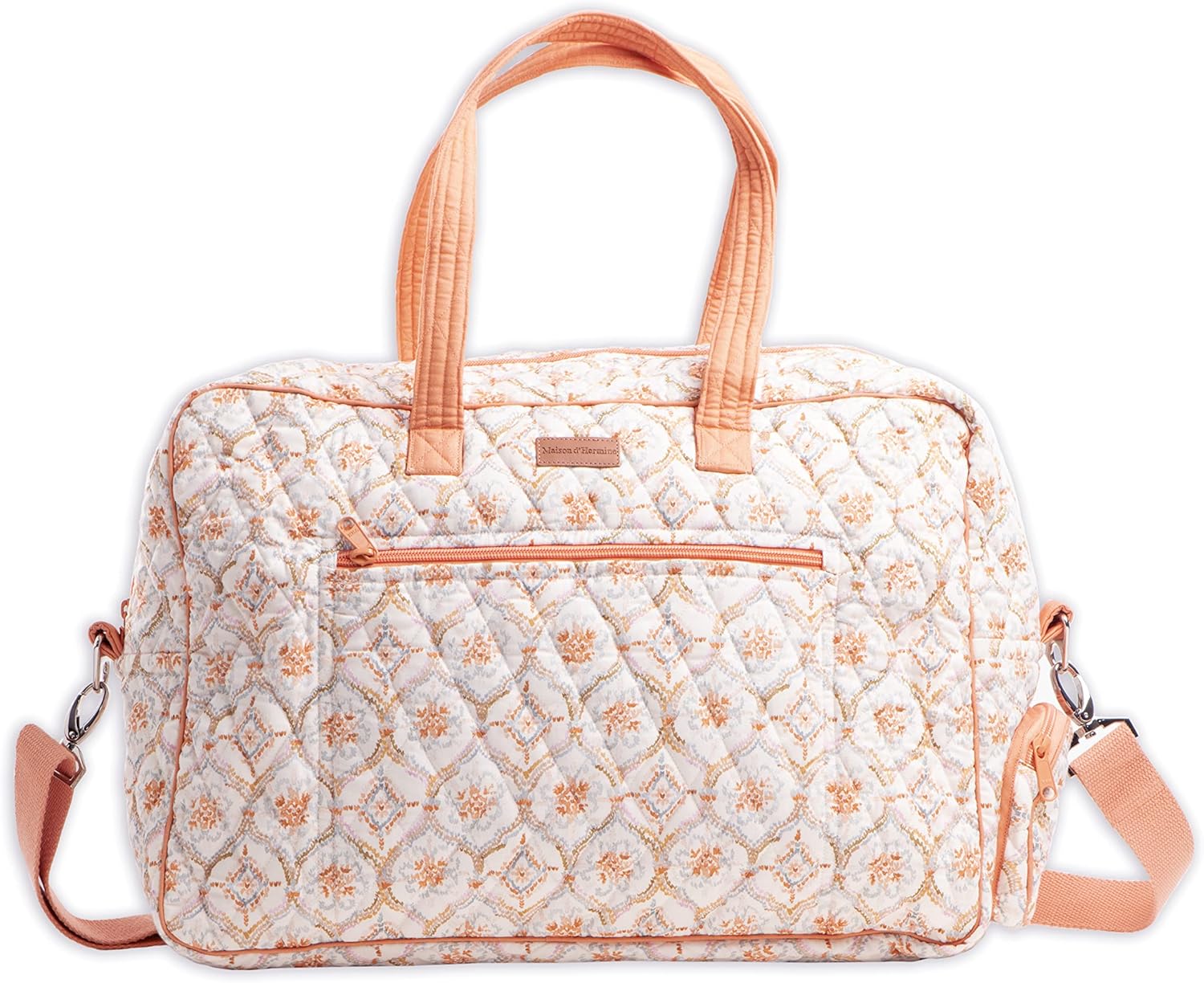 Maison d' Hermine Weekender Bags for Women Cotton Quilted Duffel Overnight Luggage Weekend Bag for Men Gym Gifts Travel