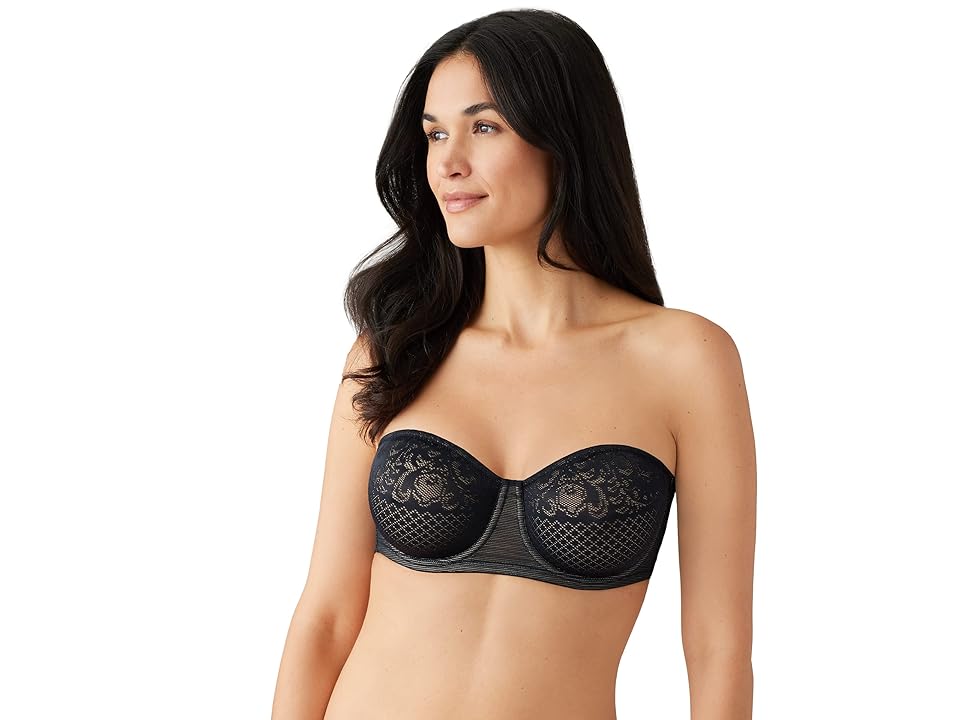Wacoal Visual Effects Strapless Minimizer Bra (Black) Women's Bra INTERNATIONAL SHIPPING