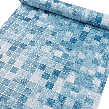 Indian Royals Mosaic Tile Design Vinyl Self Adhesive Home Decor Wallpaper (200 CM X 45 CM) (Set of 1)