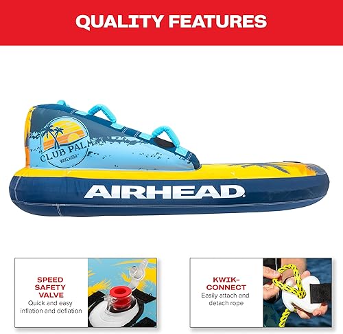 Miniatura 38 de Airhead Tubo inflable remolcable Mable, modelos de 1-4 jinetes, puntos de remolque duales, cubierta completa de nailon, almohadillas de espuma EVA
