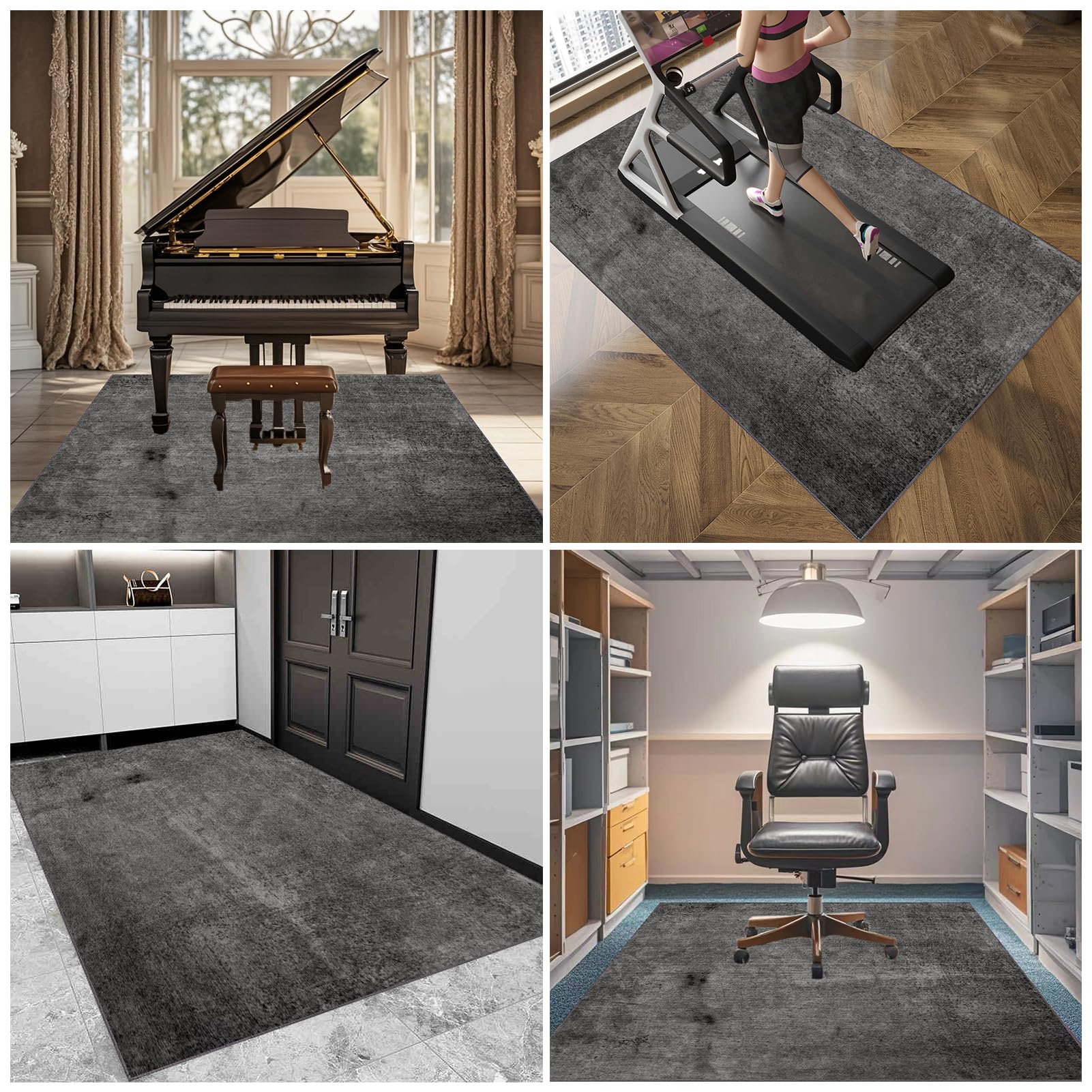 Drum Teppich Schlagzeugteppich, Schallschutz Teppich Matte, Elektronisches Schlagzeug Rug, Professionelles rutschfeste Schallschutzmatte, Dicht Gewebter Oberfläche Zubehör für Drum Kit 120 x 70 cm