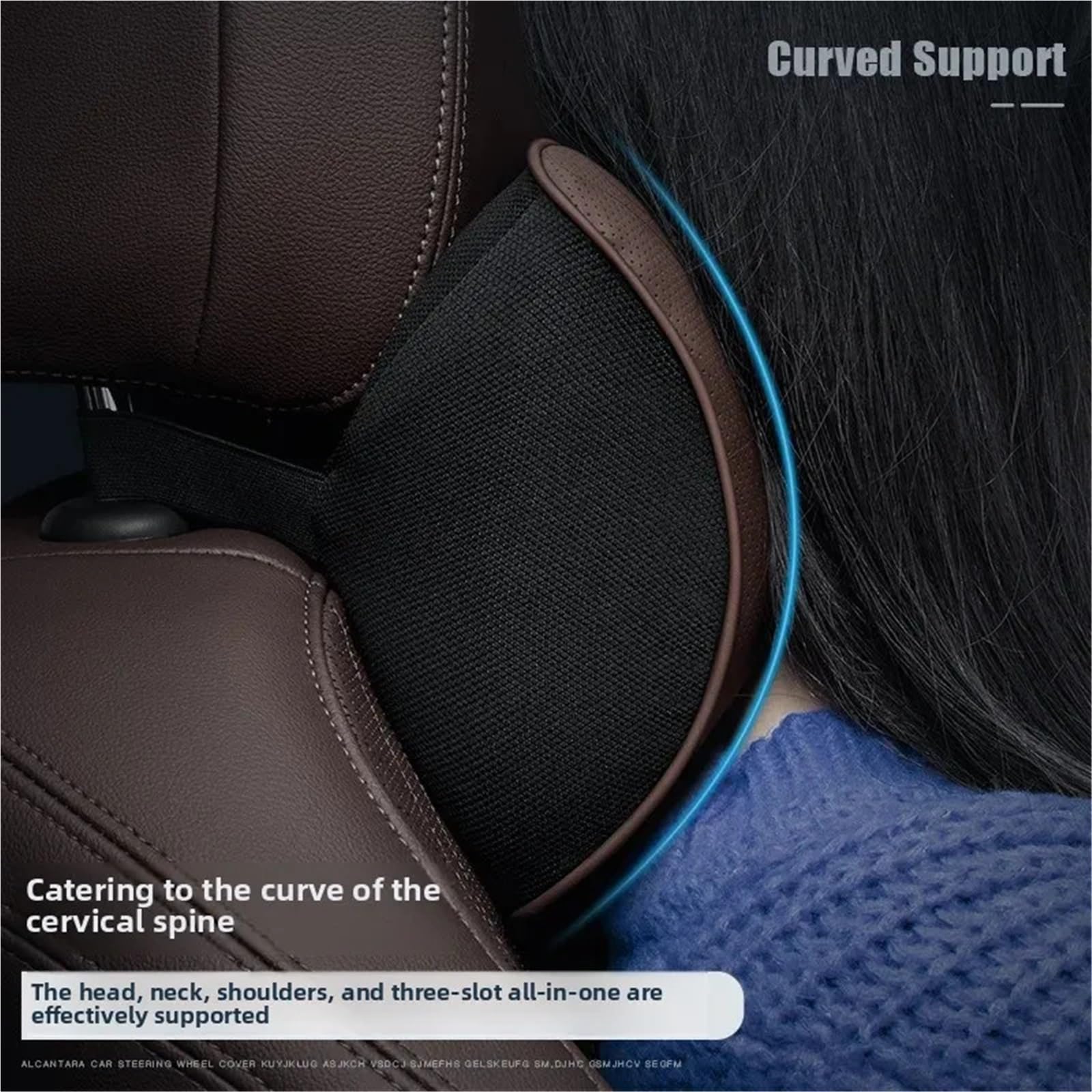 POQUWJDA Car Seat Neck Coussin d'appui-tête pour Voiture DMI Song Pro Han Yuan Tang Qin, Accessoire Automobile Sleeping Headrest(A7)