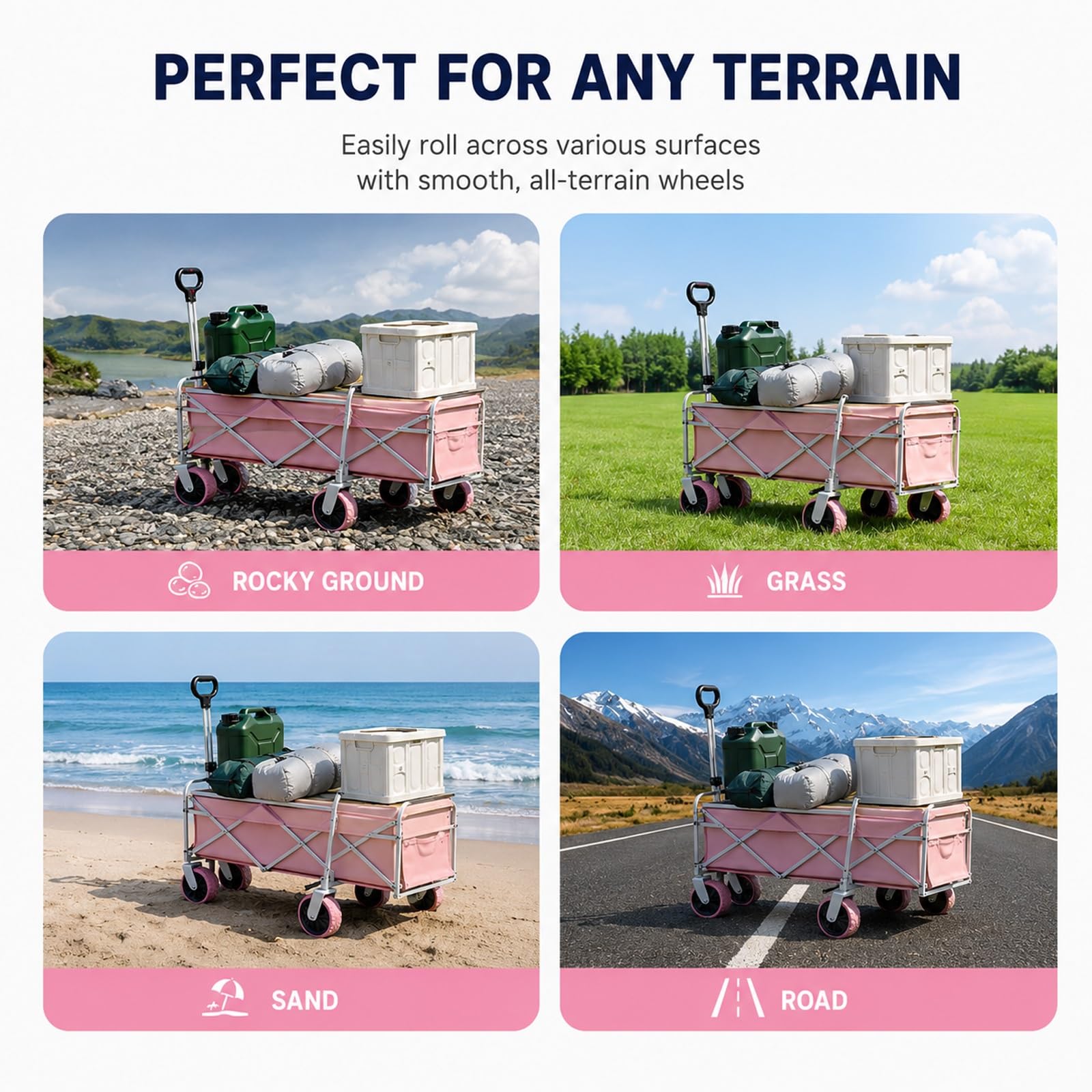 Carrito de Venta Plegable para Exteriores con Toldo y Ruedas, Puesto Móvil Comercial para Mercados, Venta Ambulante, Camping y Eventos(Black,118cm/46in)