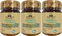 Magnésio L-Treonato Folhas & Raízes 60 Cápsulas Kit 3 Unidades