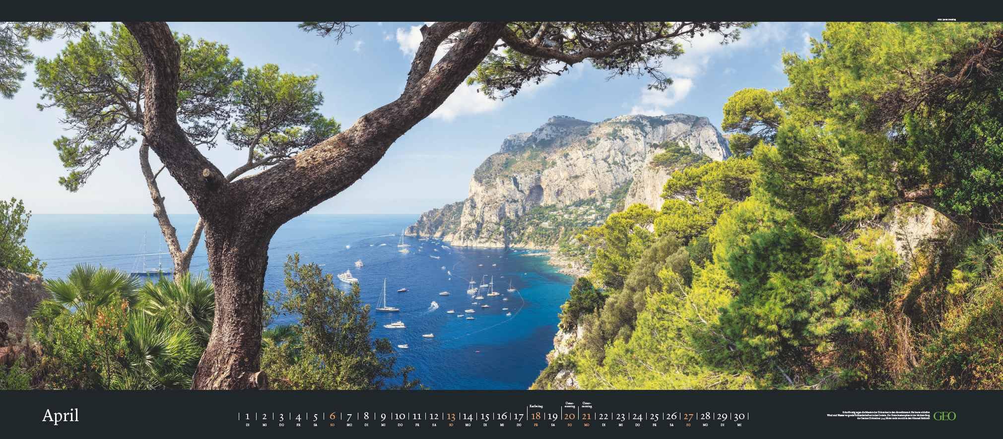 GEO - Panorama: Der Blick ins Weite Wandkalender 2025 - Spektakulärer Landschaftspanorama, Großes Format 137x60 cm, mit Beeindruckenden Weitblick-Fotografien
