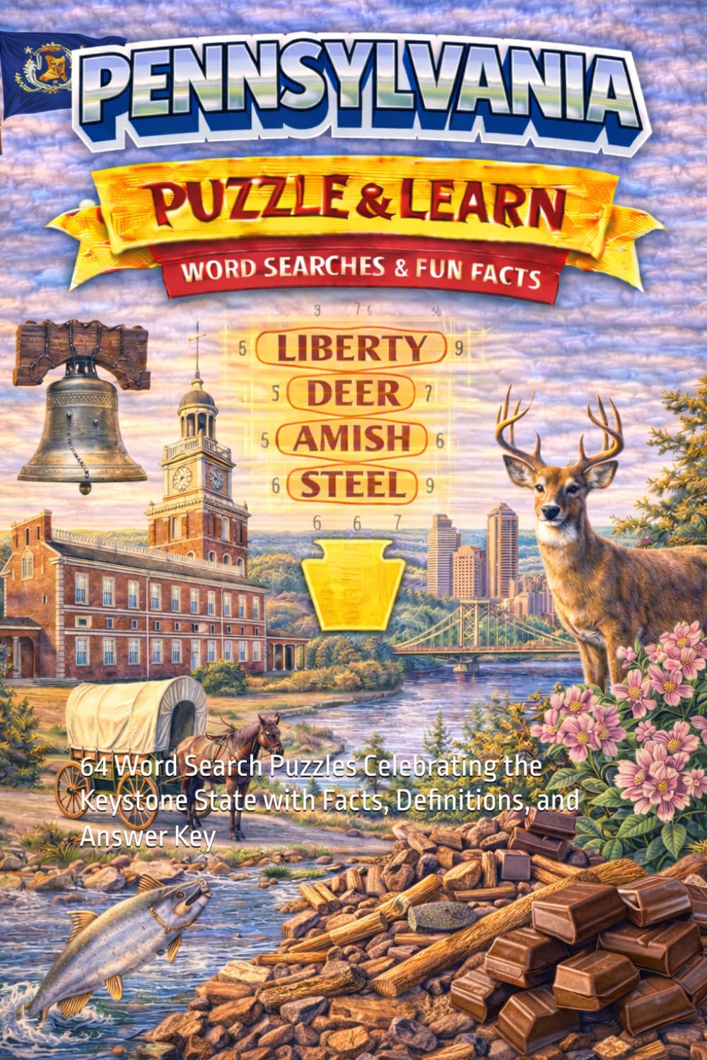 Pennsylvania Word Search Puzzle and Learn: 64 Word Search Puzzles Celebrating the Keystone State with Facts, Definitions, and Answer Key (Ultimate States Word Search and Learn Collection)