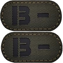 IR Reflective B- Negative Blood Type Tactical Hook Loop Patch