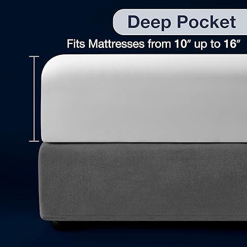 Miniatura 5 de 32655 Juego de sábanas y fundas de almohada de 6 piezas, tamaño King, sedosas, ultrasuaves, ecológicas, lavables a máquina, de secado rápido,