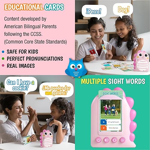Miniatura 12 de Tarjetas didácticas en español para niños Tarjetas bilingües parlantes con audio Tarjetas de aprendizaje de inglés Juguete interactivo