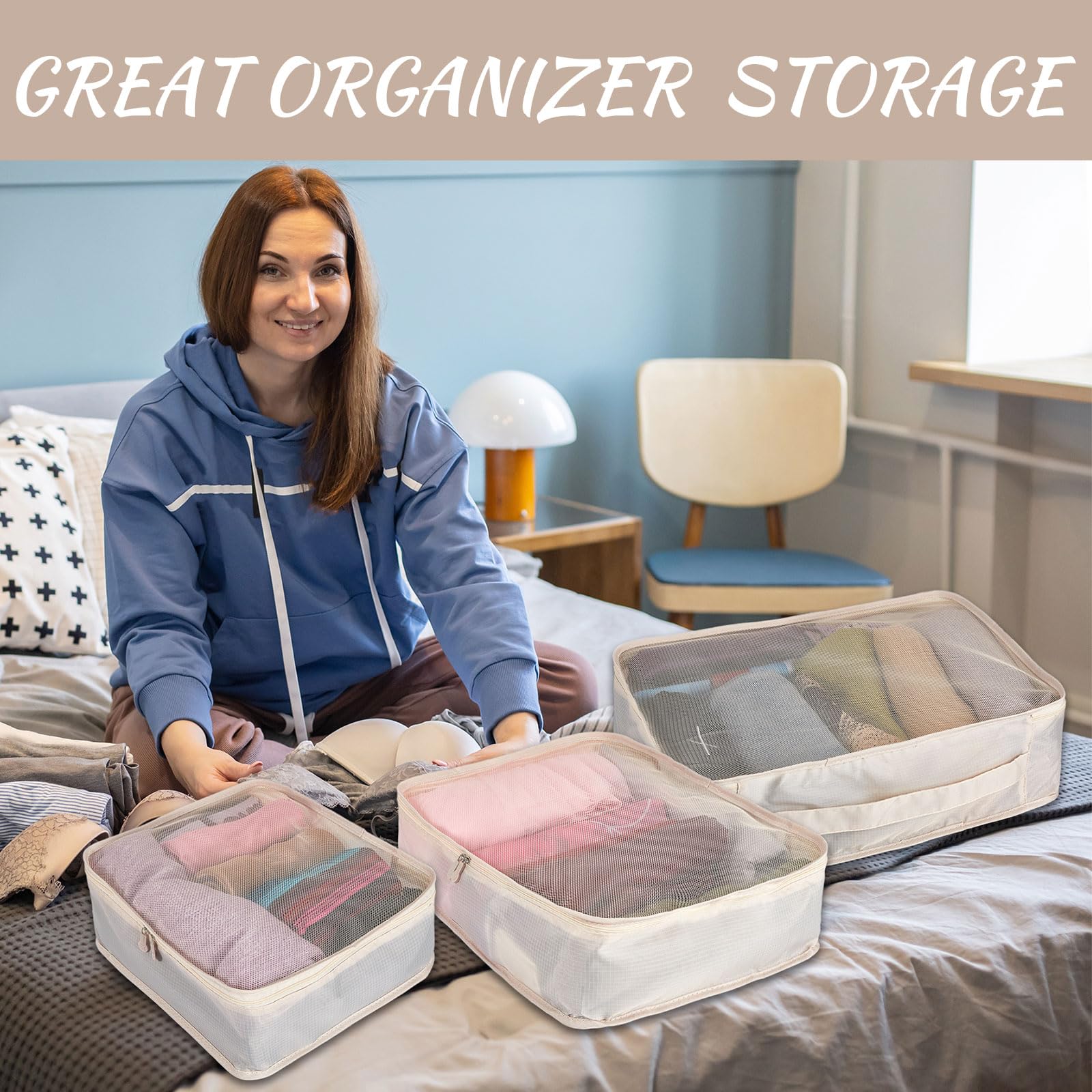 Silkfly 12 cubi da imballaggio extra large e medi per viaggi, 3 misure, organizer per bagagli, borse in rete per valigie, set per escursionismo, campeggio, zaino in spalla, accessori per vestiti