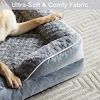 Vista 5 de WNPETHOME Camas para perros grandes, cama lavable para perros, sofá cama para perros con forro impermeable y parte inferior antideslizante, sofá