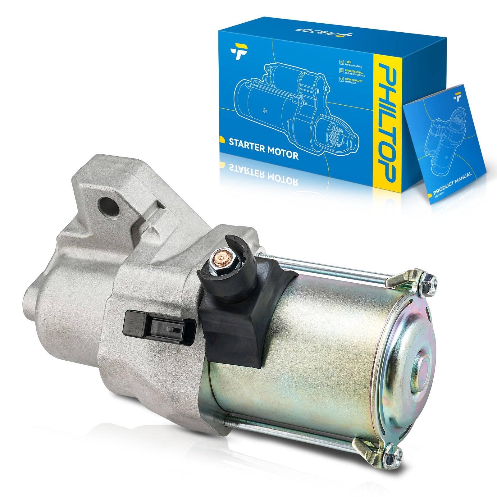 PHILTOP Starter Motor 19252N Compatible with Honda,2013-2017 Accord 3.5L Automatic,2013-2015 Crosstour 3.5L,for Acura,2014-2017 RLX Gas 12V 1.8KW19 Teeth 19252,31200-5G0-A02
