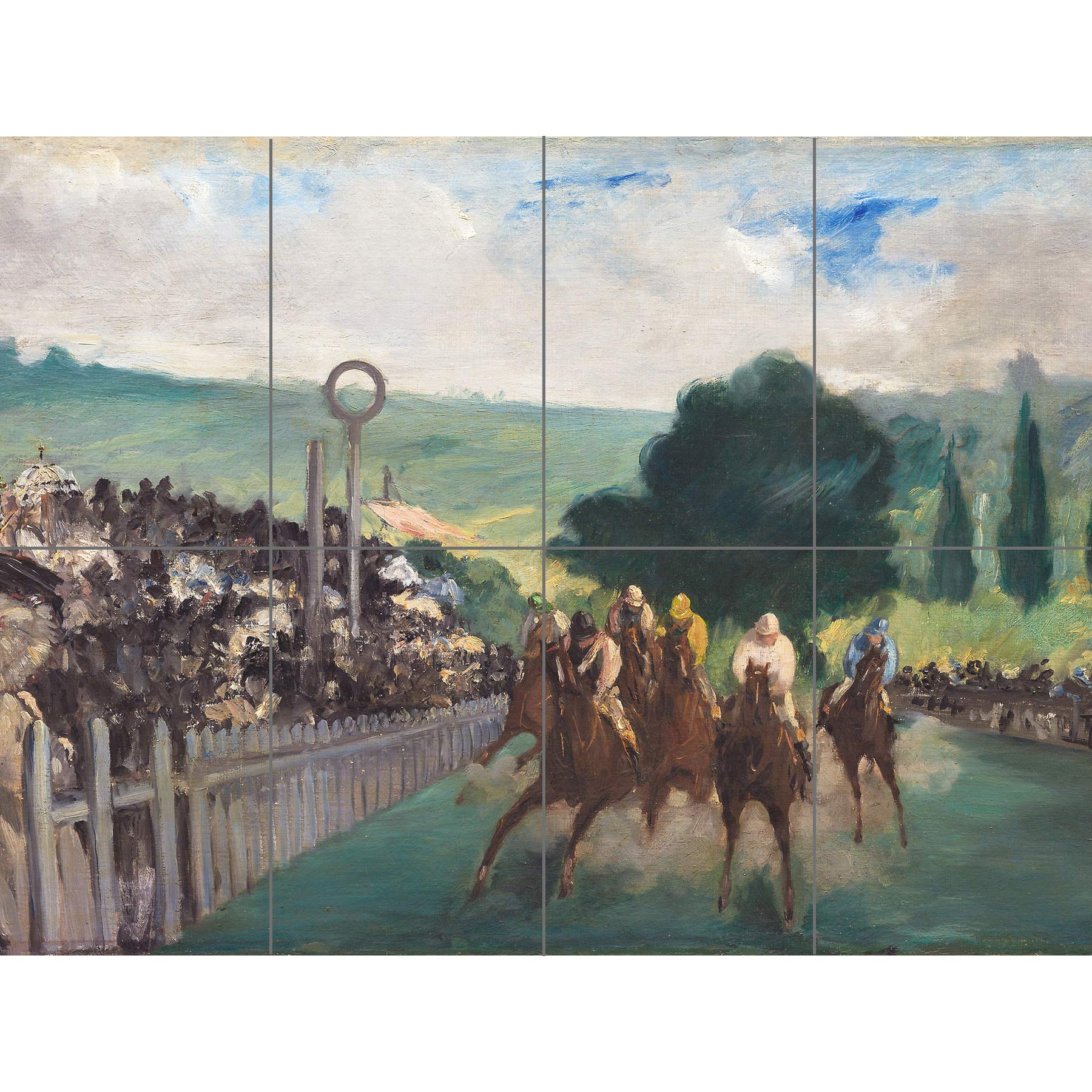 Artery8 Manet The Horse Races At Longchamp Sport Painting XL Giant Panel Poster (8 Sections)