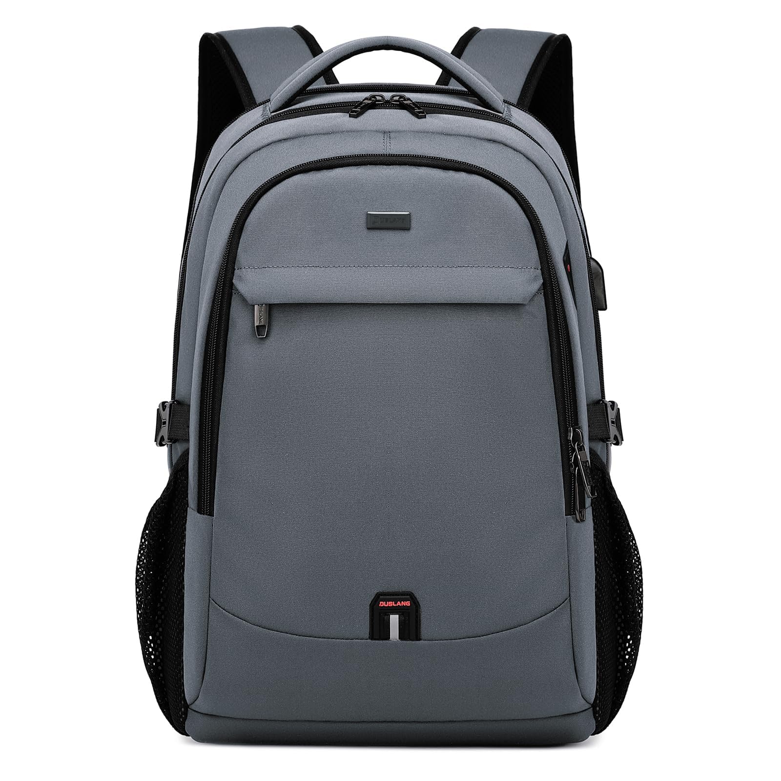 DUSLANG 17 Inch Travel Laptop Backpack Water Resistant College Backpack for Men Laptop Bag with USB Charging Port,Dark Grey