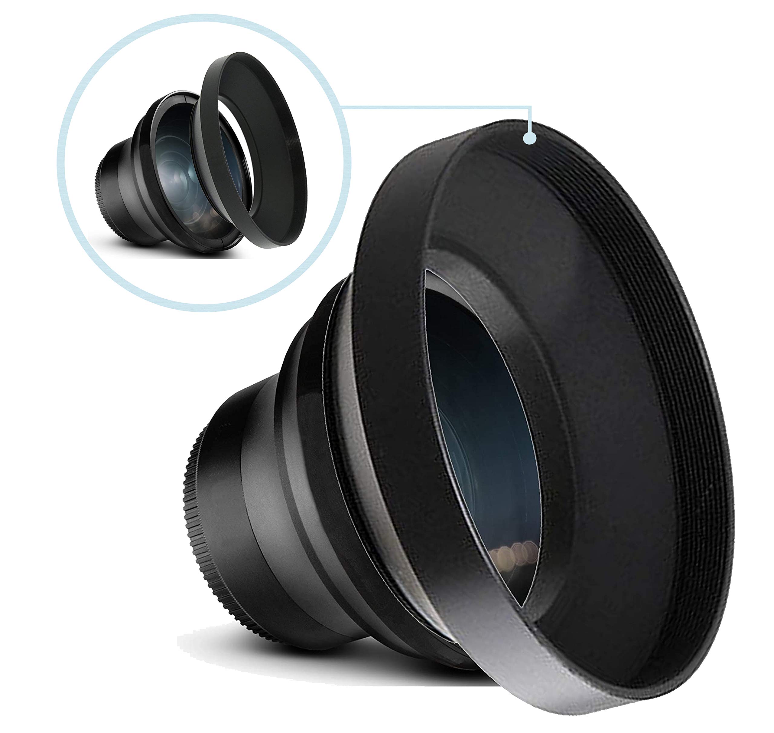 Amazon | 58mm 0.43倍 プロフェッショナルHD広角レンズ(マクロ付き