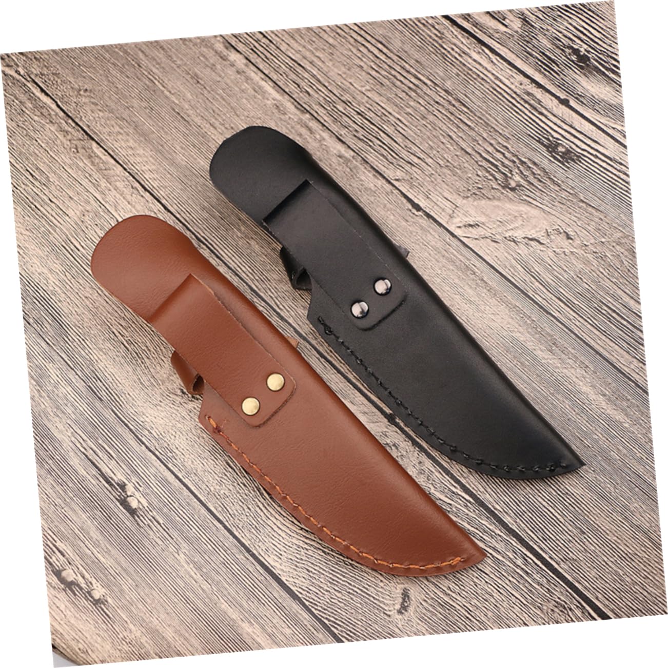 Ciieeo Portable Knife Protector Cover Black Leather Storage for Knife Travel Organization for Kitchen Use Heavy Duty Design for Lasting Protection