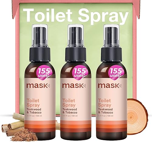 Miniatura 8 de Mask Aerosol para inodoro, neutralizador de olores de tamaño viaje, paquete de 3, eliminador de olores en espray de excrementos, ambientador y