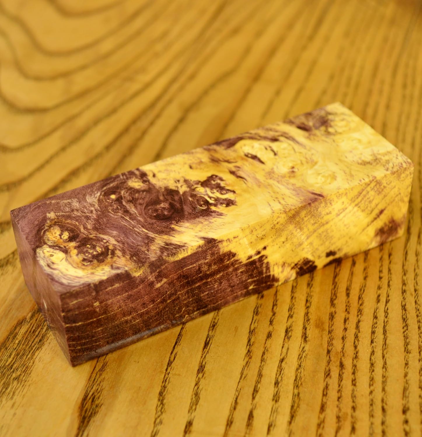Stabilized BURL Wood Wooden Block Turning Blank Handle