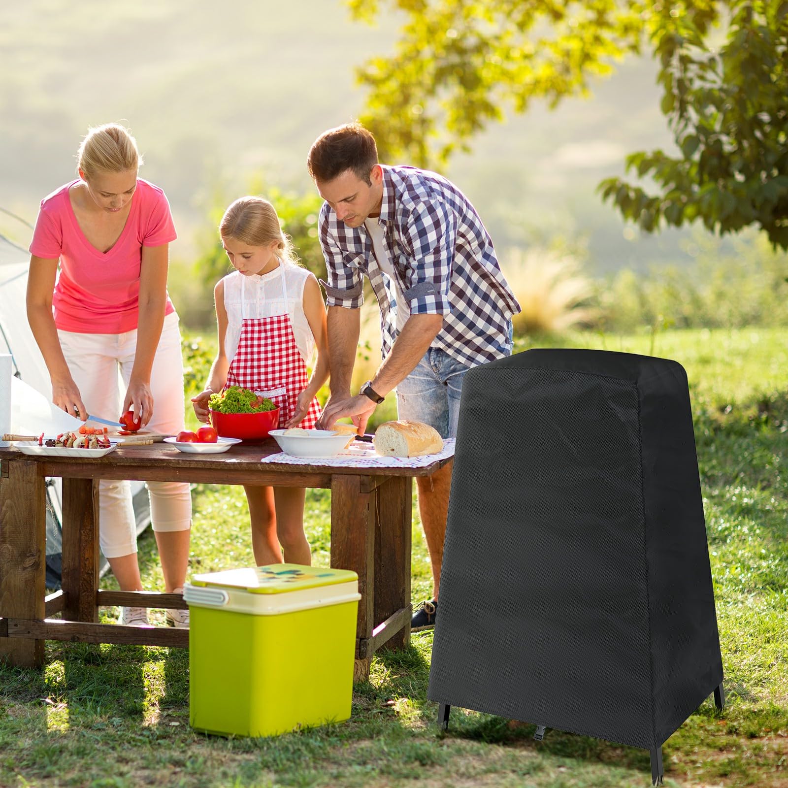 Ninja Woodfire Oven [OO101EU] pokrowiec na stojak, Oxford 420D, wiatroszczelna, pyłoszczelna, z klamrą, czarna