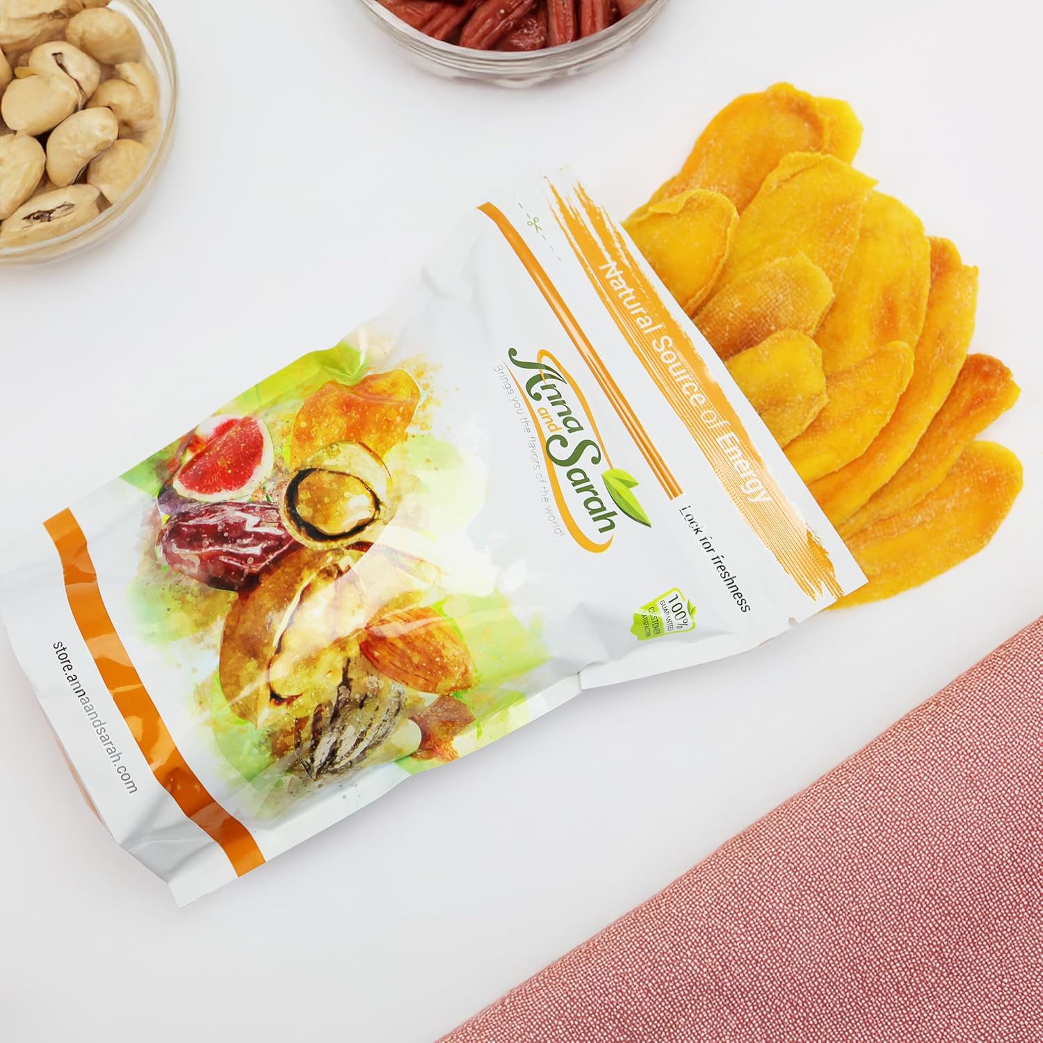 Extra Low Sugar Added Dried Mango Slices, 48 oz, Soft & Juicy, Naturally Ripened, Gluten-Free, Non-GMO, Kosher, Natural Source of Vitamin C, Resealable Bag - Image 3
