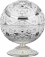 Amazon.com: Vintage Ashtray Metal With Lid Windproof Silver