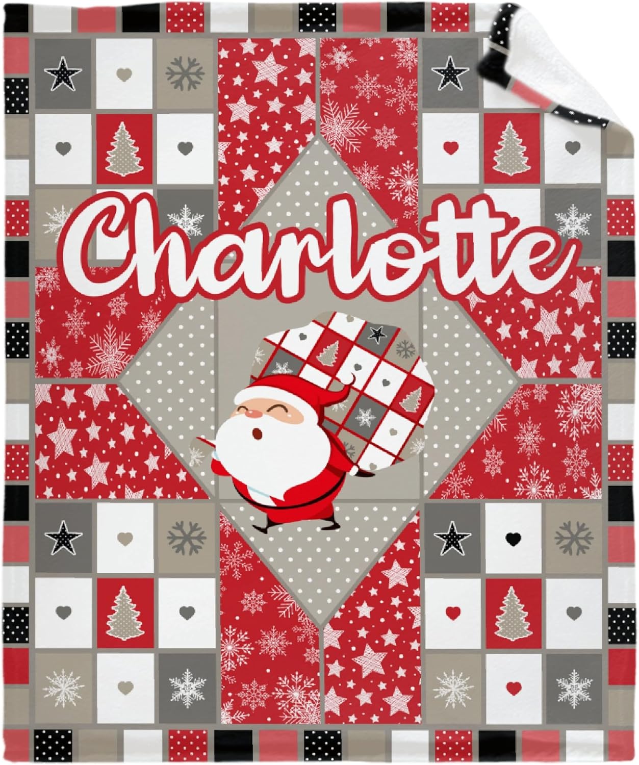 Christmas Name Custom Blanket with Name Personalized Throw