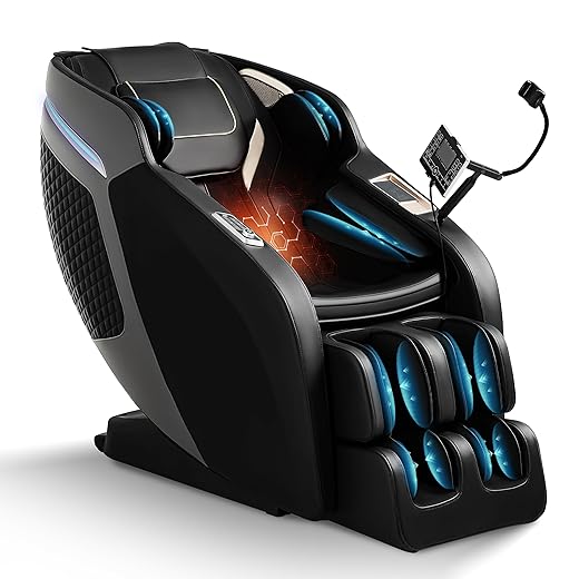 3D Full Body Massage Chair, Zero Gravity SL-Track Shiatsu Recliner ,18 Auto Modes & 6 Massage Techniques,Dual-Zone Heat,Foot Roller and Calf Kneading,AI Voice/App/Touch Control,Smart Body Scan