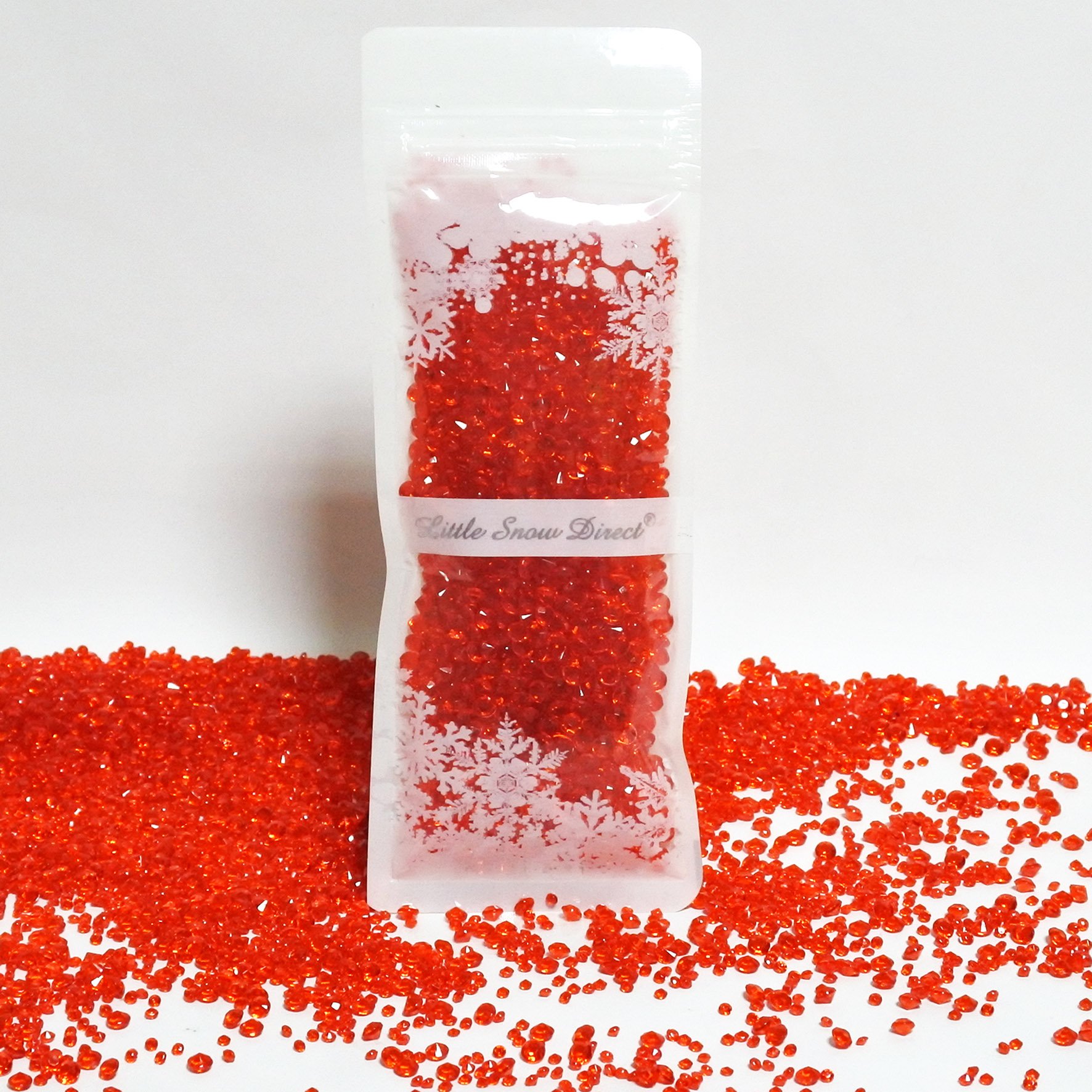 5500 Mixing Wedding Party Decoration Scatter Crystals Table Diamonds Acrylic Confetti - 2 Mixed Sizes (Hot Red)