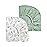 Mini Crib Sheets for Baby Boy Girl 2 Pack, Neutral Mini Crib Mattress Sheet 24 x 38, Muslin Nursery Bedding Soft and Breathable Comfort (Fern Leaf & Sage)