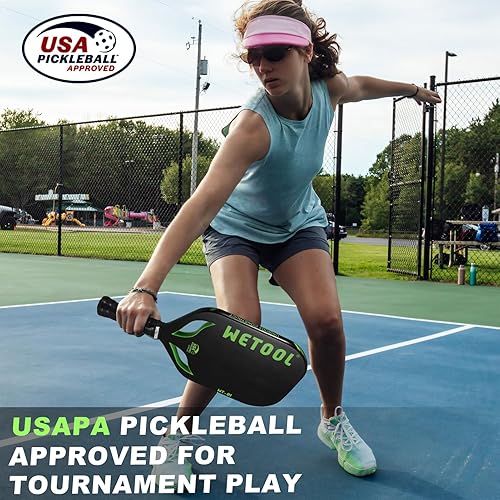 Miniatura 4 de WETOOL Edgeless Pickleball Paddles, USAPA Approved, Carbon Fiber, Thermoformed Unibody Construct, Textured Surface Massive Sweet Spot Pickleball