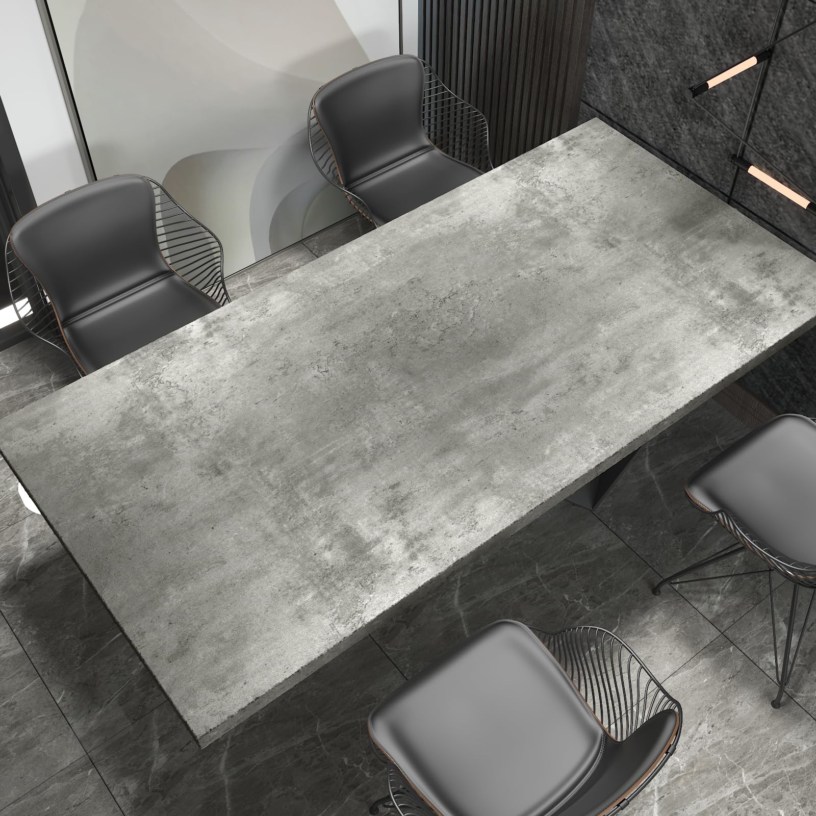 Papel tapiz de hormigón gris claro de 16 x 591 pulgadas, papel de contacto texturizado de cemento sintético gris 3D, autoadhesivo, impermeable, mate, moderno, industrial, para dormitorio, baño