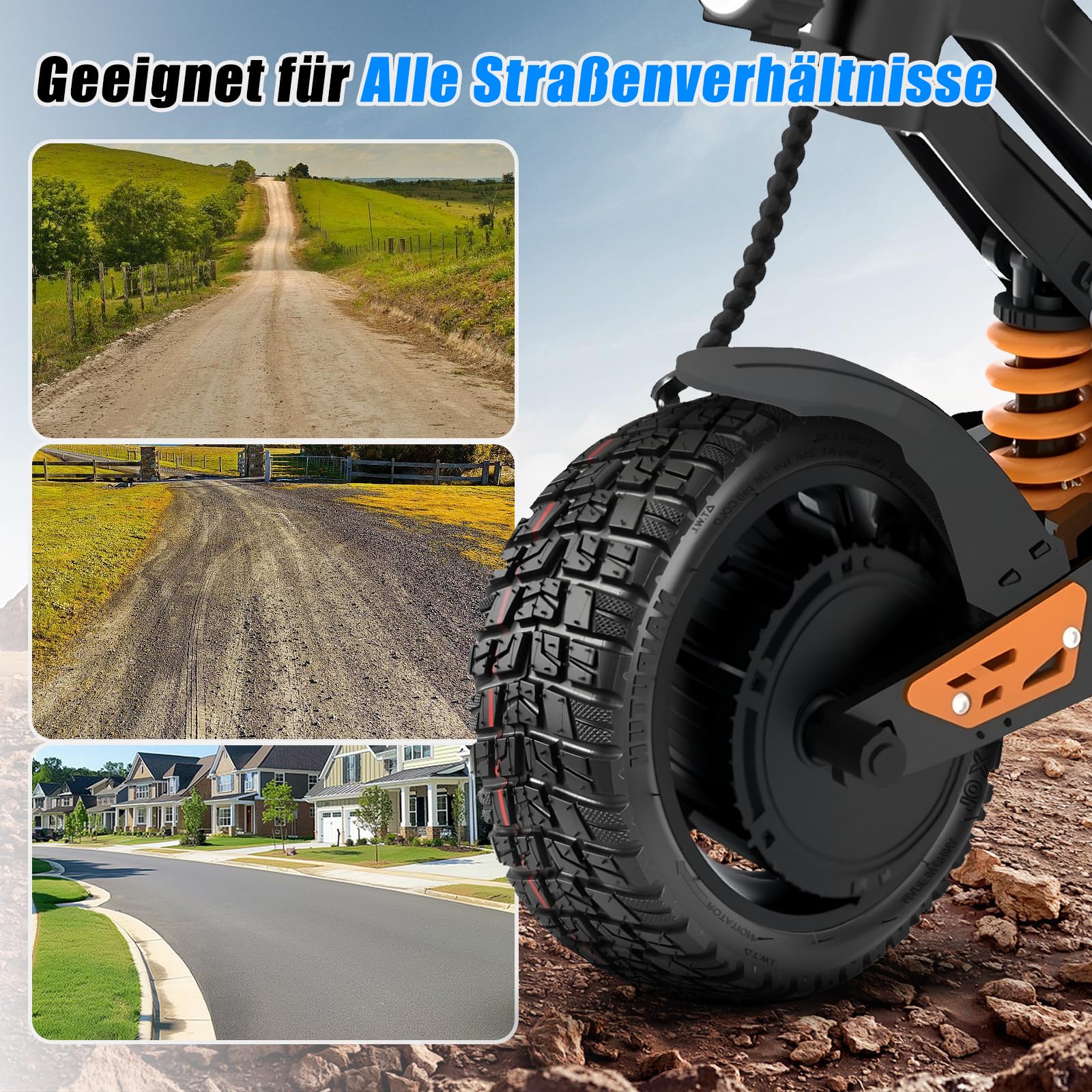 2 Pcs 10x2,75-6,5 Tubeless Reifen, 10 Zoll Scooter Reifen für Kukirin G2/G3/G2 Ultra/M4 Max/A1 Ersatzreifen, Vorne/Hinten Roller Verdicktreifen, Rutschfest und Durchstoßfest