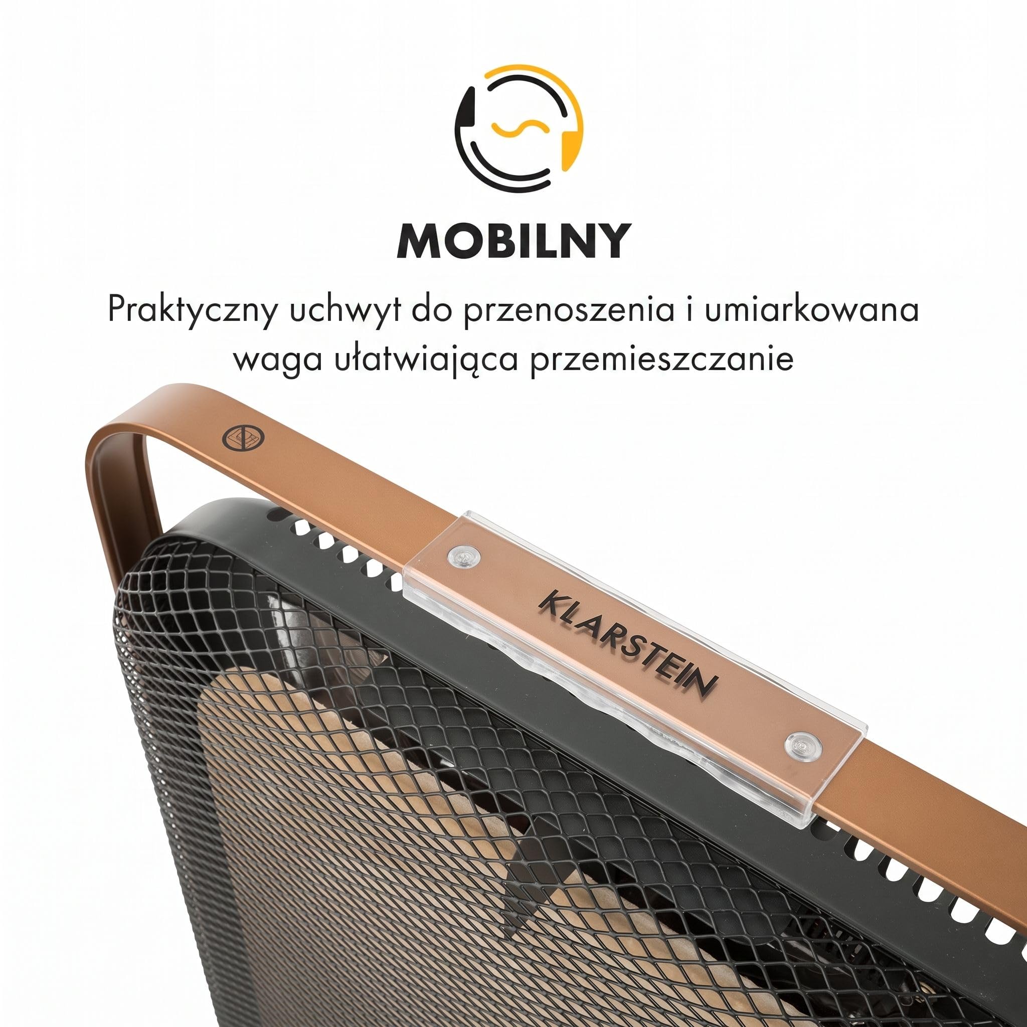 Klarstein Ogrzewanie na podczerwień z termostatem, 1300 W grzejnik elektryczny, Marmurowy akumulator ciepła, Panel IR z ochroną przed zamarzaniem, Płaski grzejnik elektryczny, Wydajne ogrzewanie